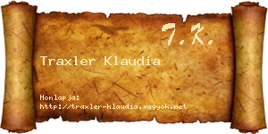 Traxler Klaudia névjegykártya