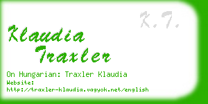 klaudia traxler business card